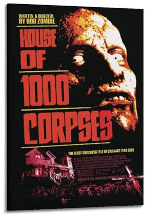 LGSMOUR House of 1000 Corpses Poster, Filmfiguren-Album, hoher ästhetischer Wert, Wohn- und Schlafzimmer-Dekoration, wasserfeste Öl-Leinwand, kein Stanzen nötig, 30 x 45 cm, Rahmenstil-22