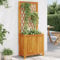 Genérico Wenjingqi-364900 Blumenkasten mit Spalier und Regal, Akazie, massiv, 55 x 29,5 x 132 cm
