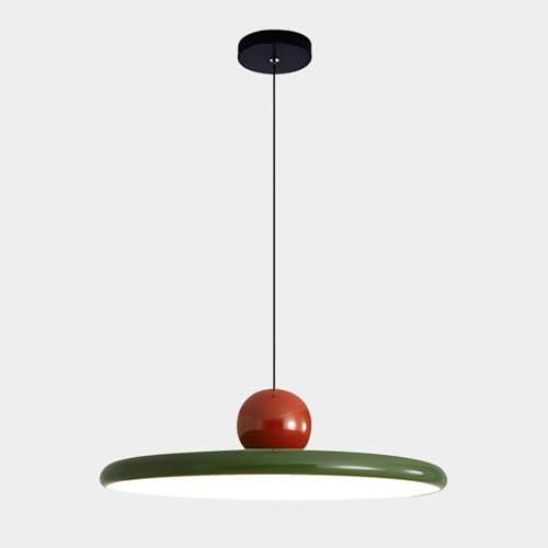 KCO Lighting Vintage Green Pendant Light Industrial Farmhouse Round Pendant Lighting Modern LED Simple Pendant Light Fixtures Ceiling Hanging Contemporary Pendant Lights Kitchen Island
