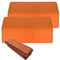 Set aus Yoga-Steinen und Dehnbändern, 2 Stück Eva-Yoga-Steine ​​und 182,9 cm Baumwollgurt für Fitnessstudio und Heimfitness (ORANGE)
