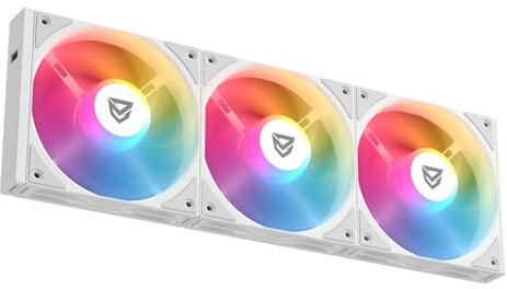 Nfortec Stellar Trifan kit 3 ventiladores ARGB 120mm easy click 1800RPM ultra silencioso color blanco