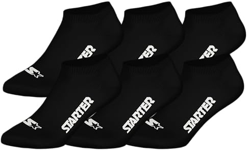 STARTER 6pk Sneaker Socks - BLK - 43/46