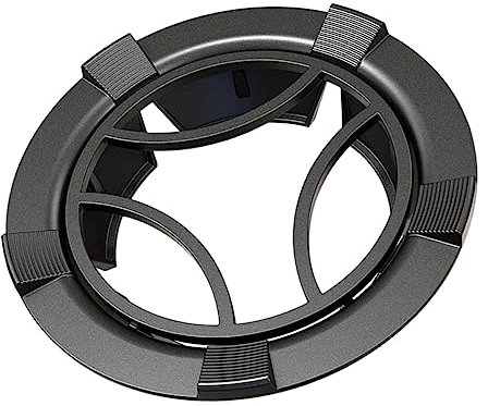 Uonlytech encimera de Gas Cocina Quemador de Gas sartén Wok Estufa de Camping de Doble Quemador aro Wok para Estufa de Gas Estante para Wok Anillo de Wok Hierro Fundido Black