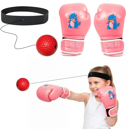 Kids Boxing Gloves - Training Sparring Mitts, PU Leather Punching Bag Gloves for Muay Thai MMA Kickboxing Martial Arts Equipment Birthday Gift for Boys Girls
