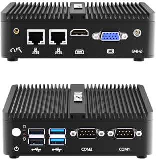 HYSTOU Fanless Mini PC 8GB de RAM 256GB de SSD Core J5005 Mini PC Fanless para Industrial