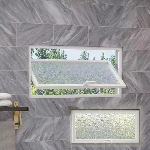 Rechteckiges Metallfenster Kellerfenster Einfache Installation 360° Drehbar Eingebettete Trichterfenster FüR Badezimmer KüChe Wohnzimmer Und Keller,02,100 * 50cm/39.3 * 19.7in