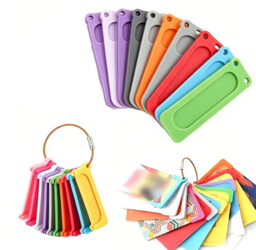Tragbarer Silikon-Kartenhalter mit Ringschlaufen für Yoto-Kartenhalter, Ring-Set, wiederverwendbarer Kunststoff-Kartenhalter, Audio-Story-Karten-Aufbewahrungs-Organizer (1 Set)