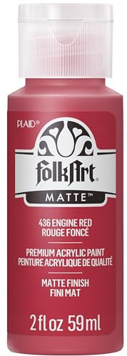Folk Art Acrylic Paint, Engine Red, 2 oz