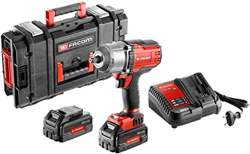 FACOM - Clé à Choc 1/2 - CL3.CH18SP2 - Haute Performance 18V - Moteur Sans Charbon - 3 Réglages de Vitesse - Gâchette à Variateur - LED Intégrée - 2 Batteries 5AH, Chargeur et Caisse ToughSystem