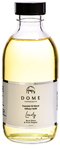 Dome of Harrogate LOVELY Rock Rose & Pink Pepper Diffuser Refill – 200ml – Floral, Soothing Fragrance for Home – Perfect for Relaxation & Comfort