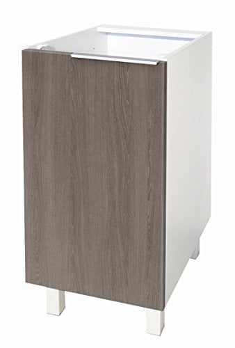 Berlioz créations – Subwoofer bajo de Cocina con 1 Puerta (40, Paneles de partículas, Roble Taupe, 40 x 52 x 83 cm
