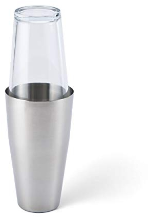 Houdini Boston Cocktail Shaker, 24 Ounce, Stainless Steel/Glass