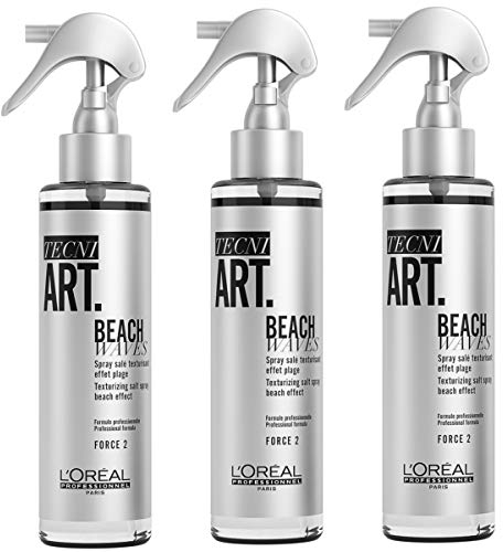 3er Beach Waves Force 2 Texturizing Salt Spray Tecni Art Loreal Professionnel 150 ml