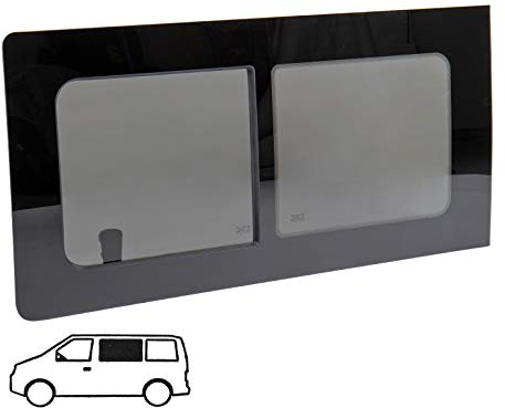 wamovo Schiebefenster Glasfenster passend für VW T5 / T6 Links, Echtglas, 113 x 58 cm