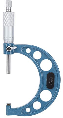 Standard-Außen-MT-Mikrometer-Set-Werkzeug 3-teiliges Mikrometer Passt mit Lagerstahlmaterial für Mechaniker 0-25 mm 25-50 mm 50-75 mm Blau Silber