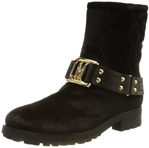Love Moschino Collezione Autunno Inverno 2021, Stivaletto Donna, Nero, 36 EU