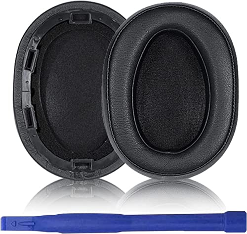 Aiivioll Almohadillas de repuesto compatibles con auriculares Sony MDR-100ABN WH-H900N, almohadillas para los oídos, almohadillas de protección de piel sintética (negro)