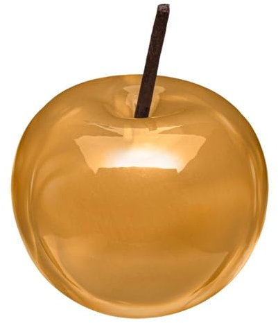 Atmosphera - Pomme déco - céramique - D8-9 cm - Jaune