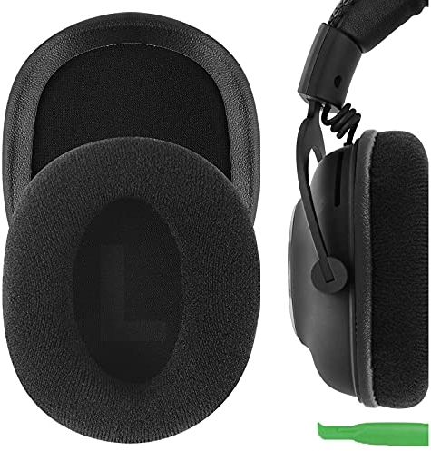 Geekria Comfort Ersatz-Ohrpolster aus Velours für Logitech G Pro, G Pro X, G433, G233 Kopfhörer, Headset, Ohrpolster, Reparaturteile (schwarz)