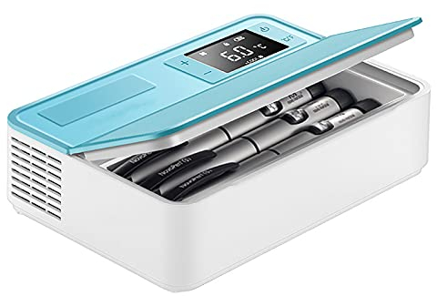 ZZBB Enfriador de Insulina, Mini Nevera, Caja de Refrigeración Portátil para Automóvil Caja de Viaje Pequeña para Medicamentos, Adecuada para Automóvil/Viaje/avión