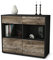 Stil.Zeit Kommode Sideboard, Albert, Korpus anthrazit matt, Front Holz-Design Treibholz, (92x79x35cm), Push to Open Technik & Leichtlaufschienen