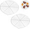 Prmape 2 Pcs Grille de Refroidissement Pâtisserie, 32.5cm Grille de Refroidissement Ronde en Inox, Grille Patisserie Glacage pour Le Ménage Pâtisserie Café Restaurant