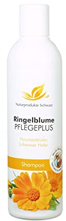 Naturprodukte Schwarz - Ringelblume Pflegeplus Shampoo für trockenes, geschädigtes Haar - Vegan, ohne Silikon und Parabene