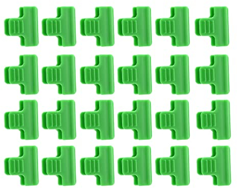 INIFLM Lot de 48 clips de serrage en plastique pour serre, filet de protection, tunnel, serre pour support d'extension de plantes (8 mm)