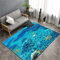 Chickwin Teppich Wohnzimmer Outdoor, Weiche Antirutschunterlage Kurzflor Moderne Blau Teppiche für Schlafzimmer Kinderzimmer Küche Terrasse Schlafzimmer-3D Muster (Meeresblau,80x120cm)