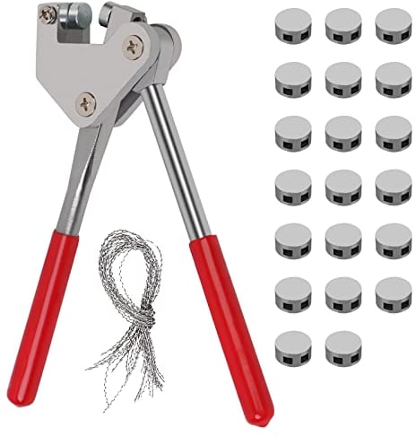 Plombenzange Set, Dichtungszangen Kit mit 20 Bleiplomben (10 mm), Plombendraht (170mm) Kann zum Plombieren von Stromzählern Blei Durchmesser