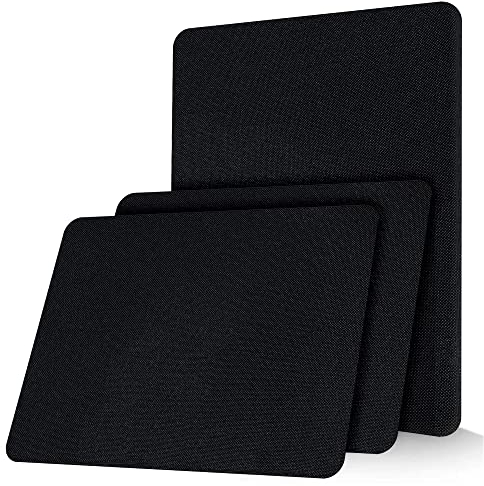 GELAISI Leinen Fabric selbstklebend Schwarz 20x28cm-3er Leinenstoff Reparatur Patch Self-Adhesive für Sofas,Autositze,Bürostuhl,Kopfteile,Kunsthandwerk,Reparieren Sie Löcher,Risse,Verbrennungen