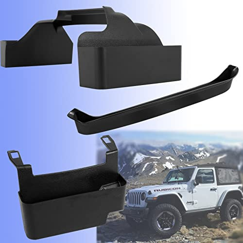 CTcar Auto-Aufbewahrungsbox Kompatibel mit Jeep Wrangler JL/JLU 2018-2022 und Jeep Gladiator JT Truck 2020-2022 Organizer Tablett Armlehnen-Aufbewahrungszubehör(3 STÜCKE) 【NICHT FÜR JK/JK】
