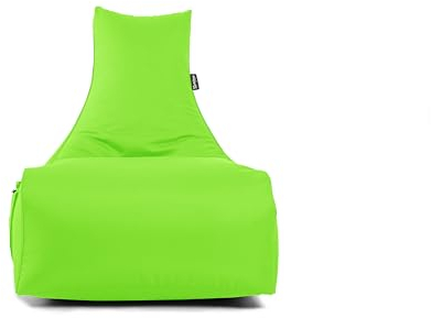 BubisBag Gaming Sitzsack zum Zocken mit & Taschen, Lounge Kissen, Game Sessel für Kinder und Erwachsene, Beanbag Indoor und Outdoor - Magic Gambler (Kiwi)