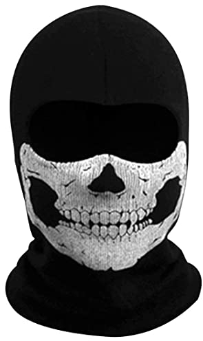 Ghost Maske Call of Balaclava Duty Maske Geisterschädel Vollgesichtsmaske Skelett Ski Fahrrad Motorrad Hals Gesichtsmaske Winddichte Cosplay Maske für Winter Outdoor Sport