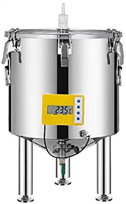 Fermentatore for birra Secchio 304 Acciaio inossidabile 15L-50L Pentola for vino Alta tenuta for bevande Produzione di prodotti lattiero-caseari Promozione della fermentazione (Color : 15L)