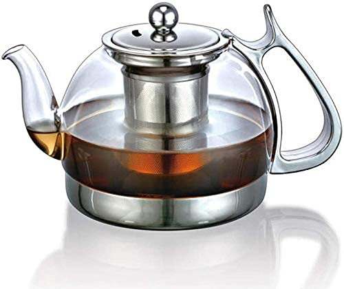 Teekanne mit Sieb Glas Teeset Hitzebeständig Glas Wasserkocher Kochen Teekanne Elektrische Keramik Topf Topf Glas Tee Set h1000ml (H1000ml)