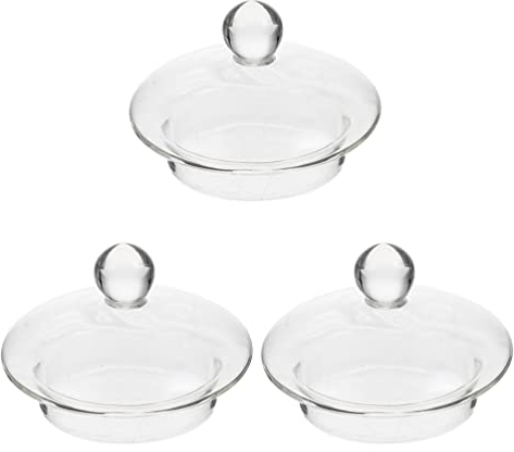 BESTonZON Ersatz Für Teekannendeckel Glas: 3-Teilige Teekesselabdeckung Klarem Glas Blühender Teekocher Mit Losem Blatt Oberer Deckel Teekannenknopfgriff Für Hotelrestaurantküche 8
