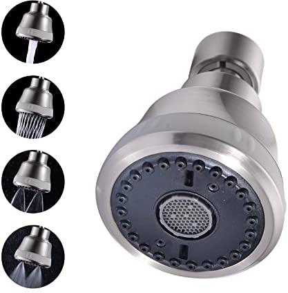 Attacco per Rubinetto da Cucina Tripleflow, Areatore Rubinetto Cucina Nichel Spazzolato 360° Gradi, Rompigetto Rubinetto Cucina con 4 Modalità, Prolunga Rubinetto Cucina Con Risparmio Idrico E Filtro