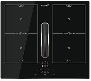 Cata Placa de Inducción AS 600 con Extractor de Humos Integrado y 6 niveles de extracción Ancho 77 cm Color Negro