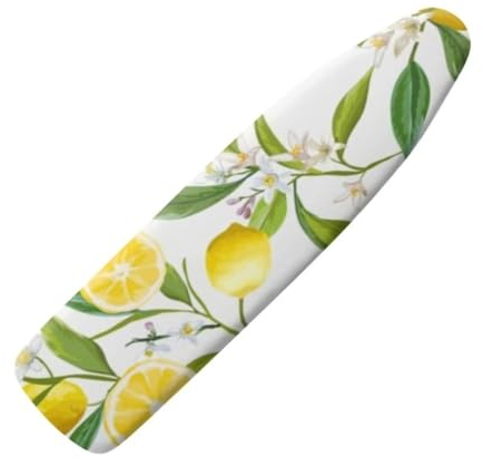 Jeiento Yellow Lemon Ironing Board Cover Padding with Elastic Edge Non-Slip 15x54 Ironing Board Protective Replacement Covers,Stain/Scorch Resistant