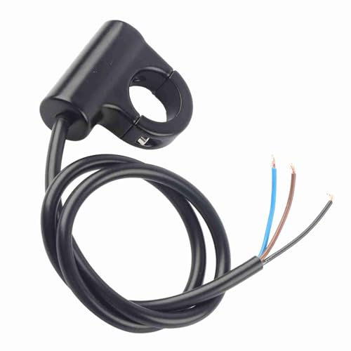 Interrupteur de Guidon de Moto, Interrupteur de Moto Pratique et Résistant aux Intempéries de 22 Mm, Interrupteur de Feu Stop, Feu de Détresse pour Phare Antibrouillard (Bouton