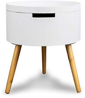 HWSY nightstands Net Red Kreativer Kleiner runder Tisch im japanischen Stil, Sofaseite, mobiler Beistelltisch, einfacher Couchtisch, Schlafzimmer, Nachttisch, Schrank zur Aufbewahrung Interesting