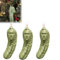 Picolas Käfig-Weihnachtsdekoration, lustige Weihnachtsgurke Ornamente für Weihnachtsbaum, grüne Gurke, hängende Ornament für Weihnachtsdekoration, Partygeschenk, Strumpffüller (3 Stück)
