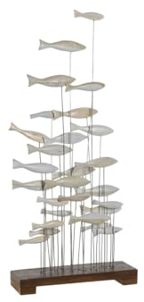 Home ESPRIT Dekofigur Weiß Braun Spiralen 45 x 15 x 100 cm