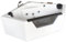 Bagno Italia Whirlpool-Badewanne 150 x 150 cm Eckbadewanne Doppelpumpe 12 Düsen