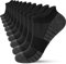 HIYATO 10 Paar Sneaker Socken Herren Damen, Atmungsaktive Sportsocken, Baumwolle Laufsocken Kurz (47-50, 10x Schwarz)