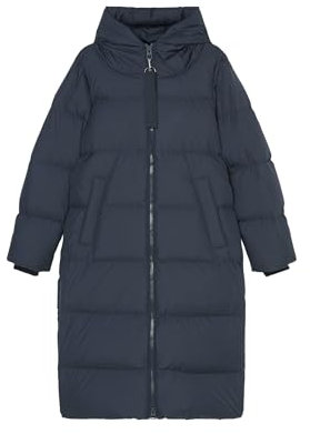 Marc O'Polo Damen Daunenmantel mit Stehkragen wasserabweisend, Blau (Deep Blue Sea), 44