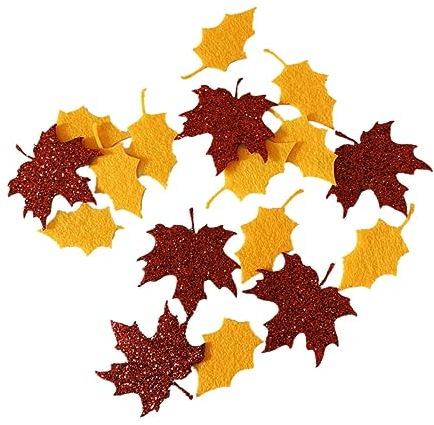 KOMBIUDA Künstliche Blätter Künstliches Ahornblatt Ernte Vlies Konfetti Herbstlaub Masse Blumenvasen Dekorativ Herbstdeko Herbstliche Tischstreuungen Verstreut Nicht Gewebt