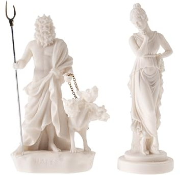 BEAUTIFUL GREEK STATUES Statuen-Set Persephone Göttin und Pluto Hades Herr der Unterwelt, 16 cm
