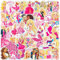 Adesivi Barbi, 100 PCS Principesse Bar-bie Sticker, Set Adesivi Dei Cartoni Animati, Sticker Vinile Impermeabile per Bottiglie D'acqua, Notebook, Skateboard, Regalo per Bambini e Adolescenti
